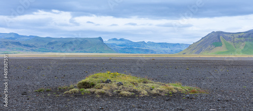 Wide landscape typical Iceland photo