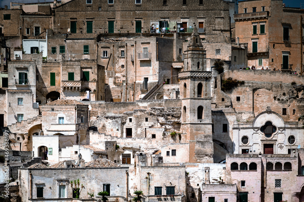 View of the old town Matera (Italy)