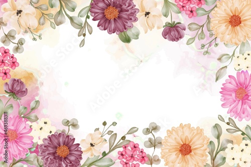 Romantic daisy Flower Purple Sparkle Background