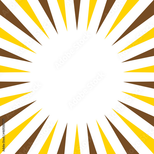 虎カラーの集中線背景素材イラスト／Tiger color concentrated line background material illustration