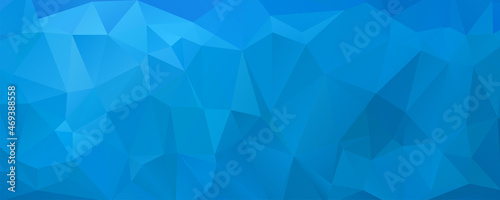 Blue Polygonal Mosaic Background, Creative Design Templates