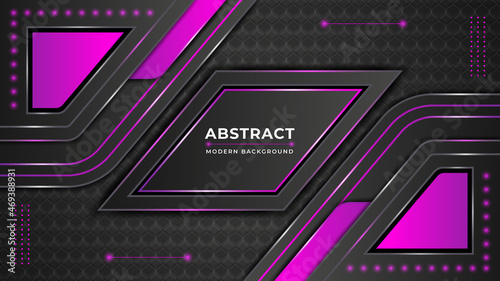 Abstract Modern background with combination glowing pink dots lines 