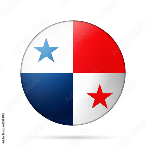 Glass light ball with flag of Panama. Round sphere, template icon. National symbol. Glossy realistic ball, 3D abstract vector illustration highlighted on a white background. Big bubble. Free Download Glass light ball with flag of Panama. Round sphere, template icon. National symbol. Glossy realistic ball, 3D abstract vector illustration highlighted on a white background. Big bubble. - GFXLoad