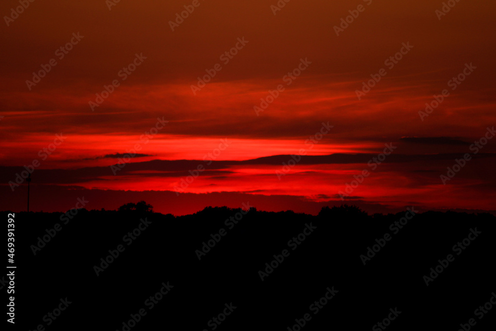 Dark Red Sunset