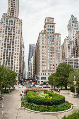 Impressing skyscrapers of downtown Chicago