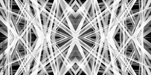 3D Kaleidoscope geometric pattern