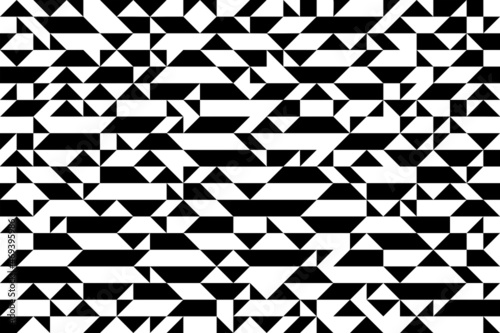 Chaotic abstract mosaic vector seamless background, geometric tiling pattern, interior design element or wallpaper, wrapping paper or web design.
