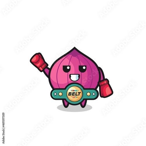 onion boxer mascot character