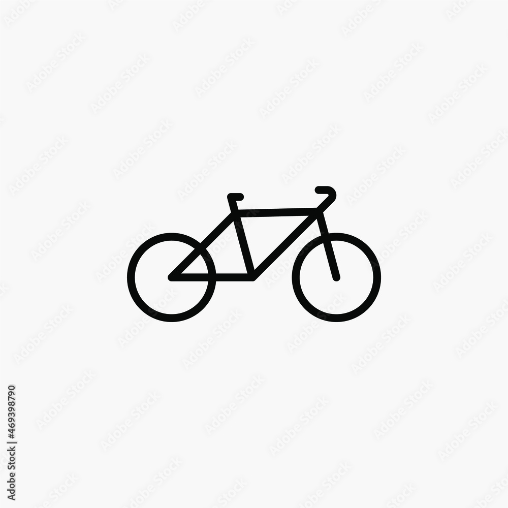 Bike, bicycle line icon, vector, illustration, logo template. Suitable for many purposes.