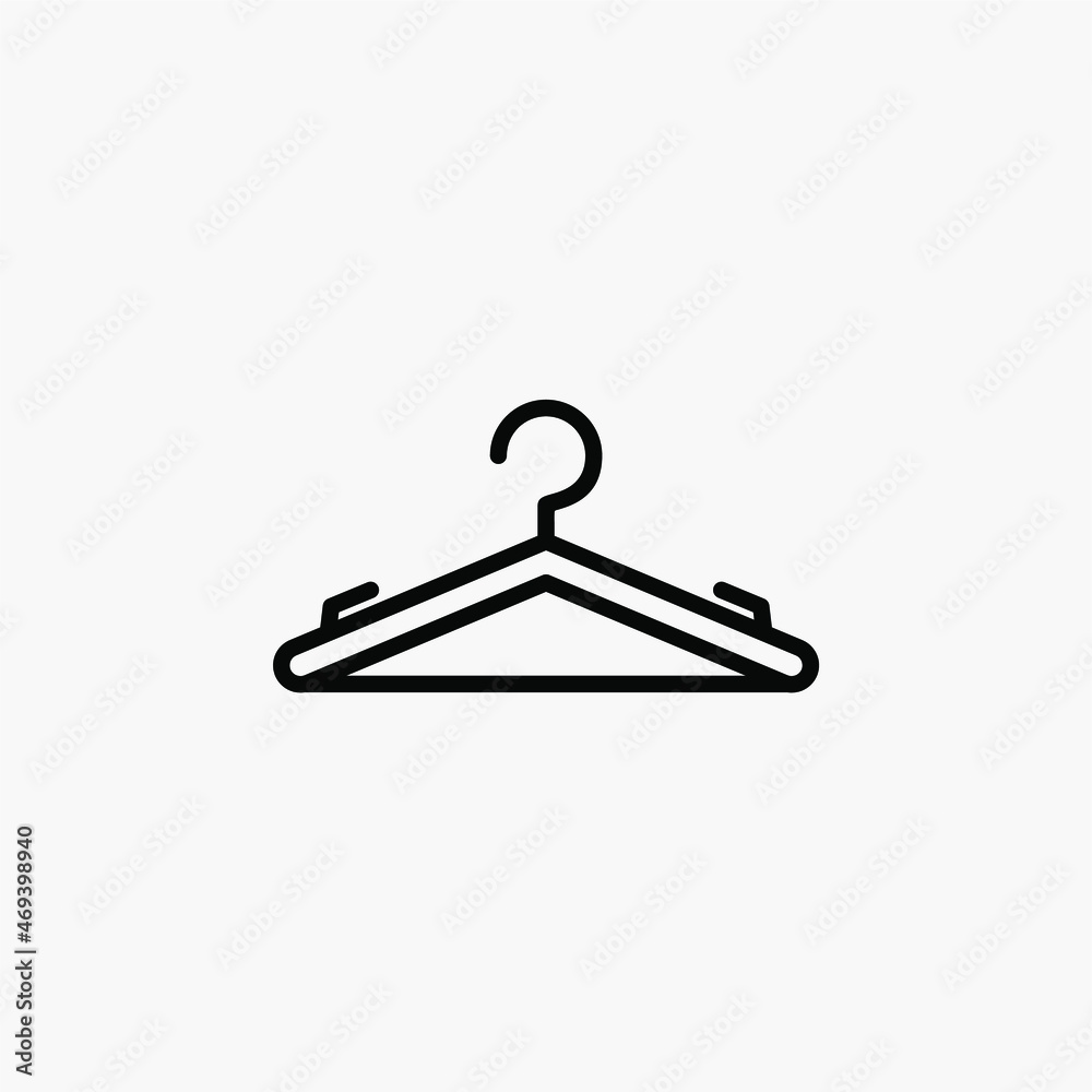Fototapeta premium Clothes hanger line icon, vector, illustration, logo template. Suitable for many purposes.