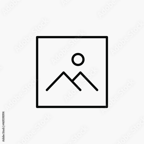 Gallery, image, picture line icon, vector, illustration, logo template. Suitable for many purposes.