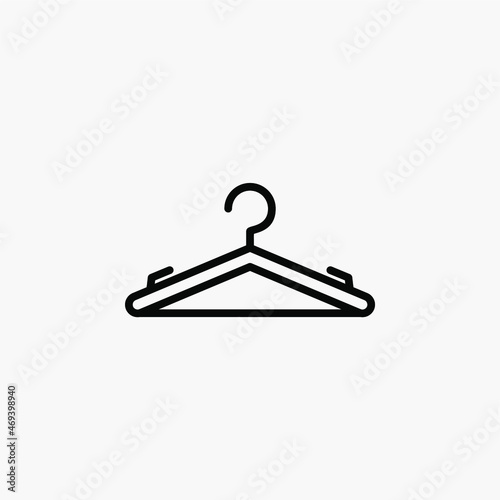 Clothes hanger line icon, vector, illustration, logo template. Suitable for many purposes.