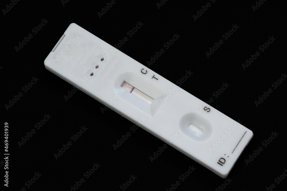 A Covid-19 Rapid Lateral Flow Test showing a negative result A Covid-19 Rapid Lateral Flow Test showing a negative result