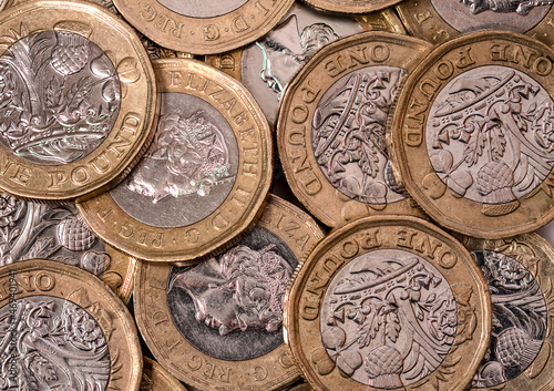 British one pound coins