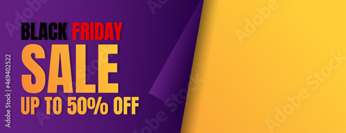 Black Friday Sale banner background.business promotion design vector