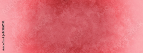 red watercolor background with white faded border and old vintage grunge texture, marbled red painted background illustration for Christmas or valentines day