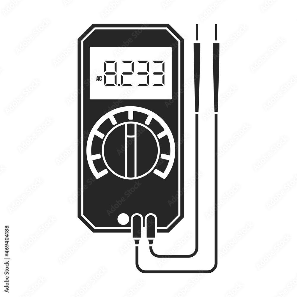 Multimeter vector icon.Black vector icon isolated on white background multimeter. Multimeter vector icon.Black vector icon isolated on white background multimeter.