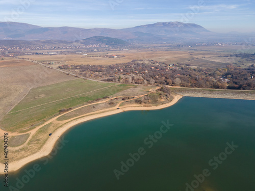 Aerial view of Drenov Dol reservoir, Bulgaria