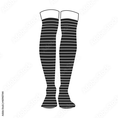 Woman sock vector icon.Black vector icon isolated on white background woman sock.