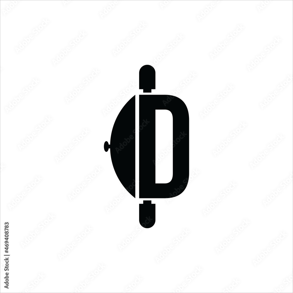 Obraz premium initial D logo vector template pan