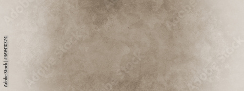 brown watercolor background with white faded border and old vintage grunge texture, marbled brown painted background illustration