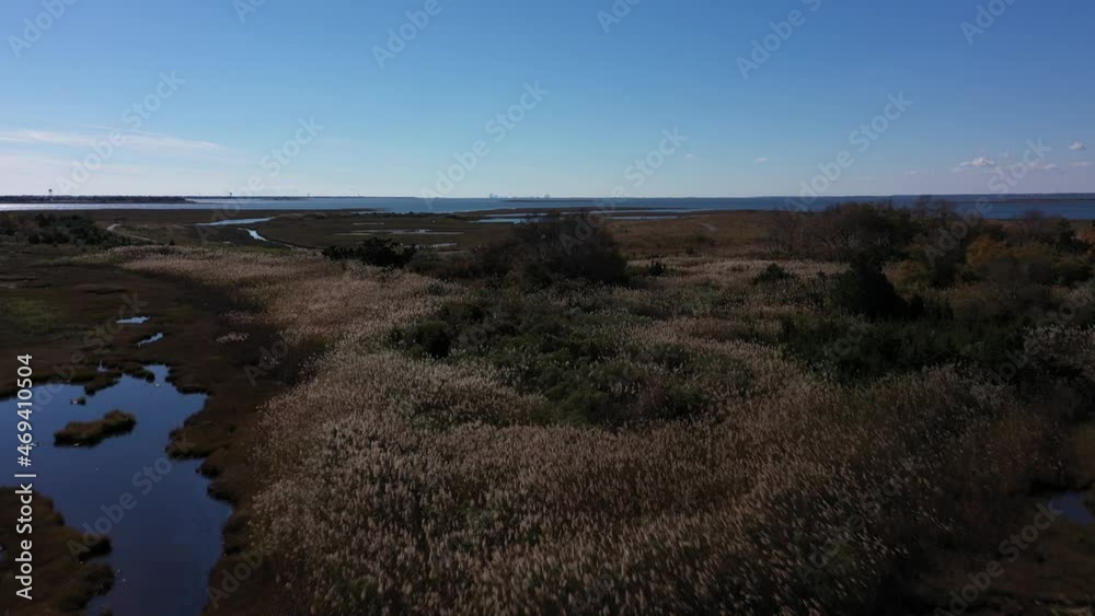 aerial view of a marsh aerial view of a marsh