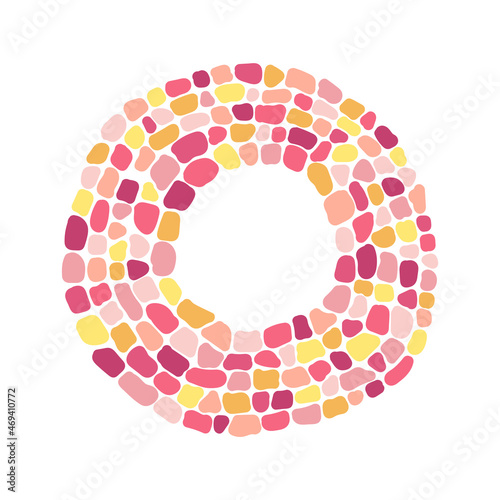 Decorative mosaic in a circle ornament illustration stylish.