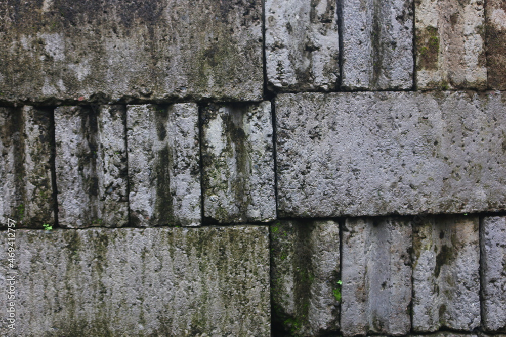 The neatly arranged bricks that will be used as the foundation of a house that looks good are used as a background The neatly arranged bricks that will be used as the foundation of a house that looks good are used as a background