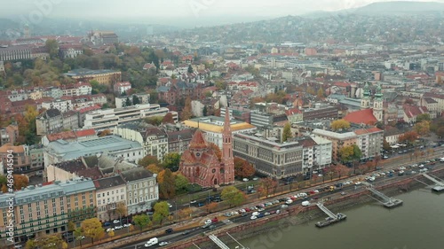 Szilágyi Dezső Square Reformed Protestant Church in Budapest, Hungary photo