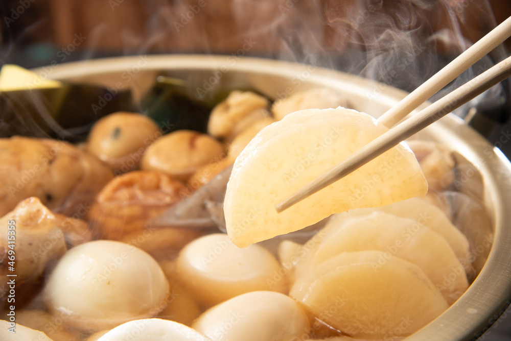 おでん 湯気が立ち上る おでん 湯気が立ち上る