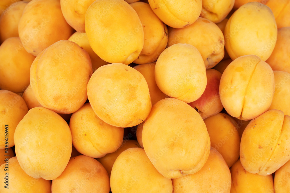 background of juicy ripe apricots close-up background of juicy ripe apricots close-up