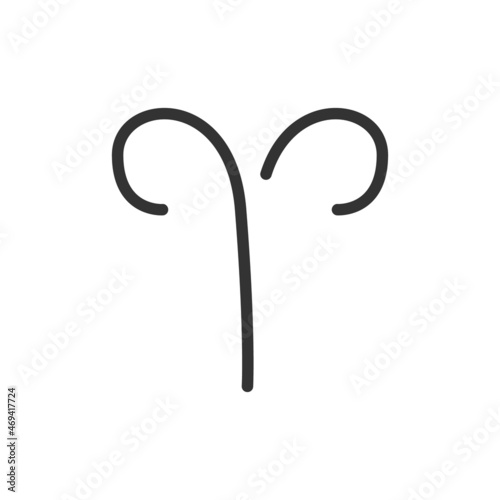 Premium aries line icon for app, web and UI.