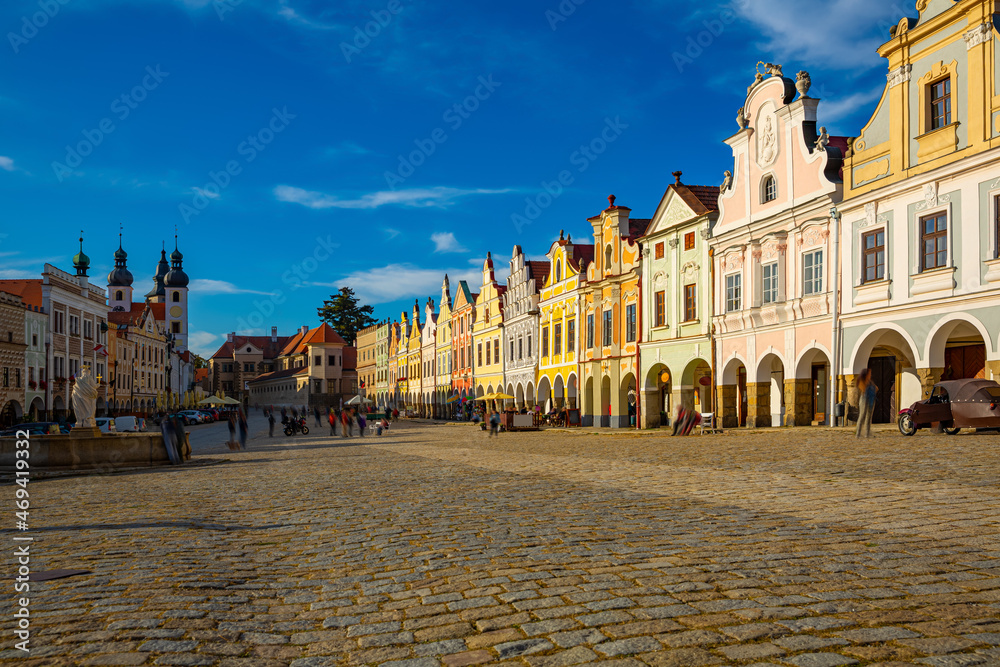 Cityscape of old town of Telc, Czech Republic