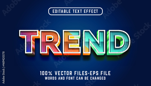 Trend 3d text effect. editable text effect premium vectors