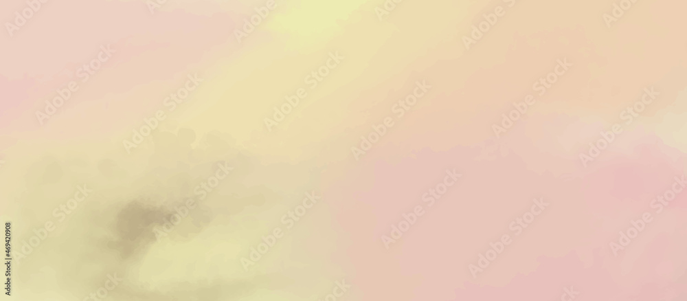  The color of clouds in Pink with Vanilla Sky for texture background. Space for text input . Sky and clouds in pastel tones