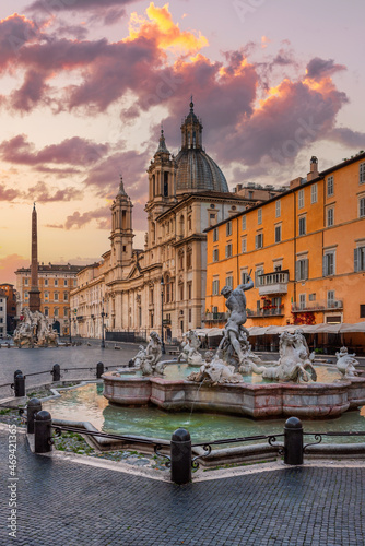 Piazza Navona and the Neptune Fountain in Rome