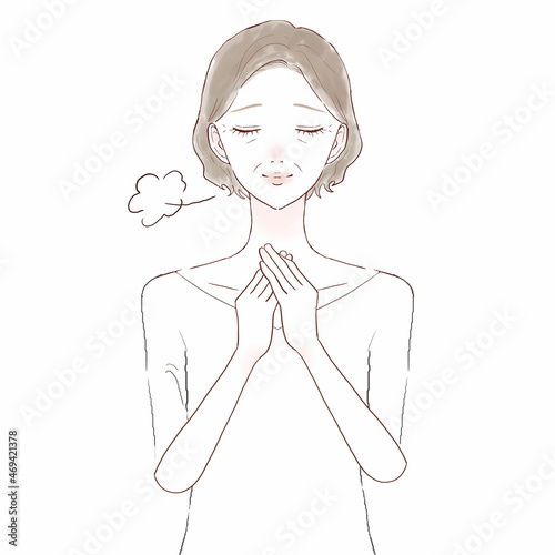 安心している中年女性