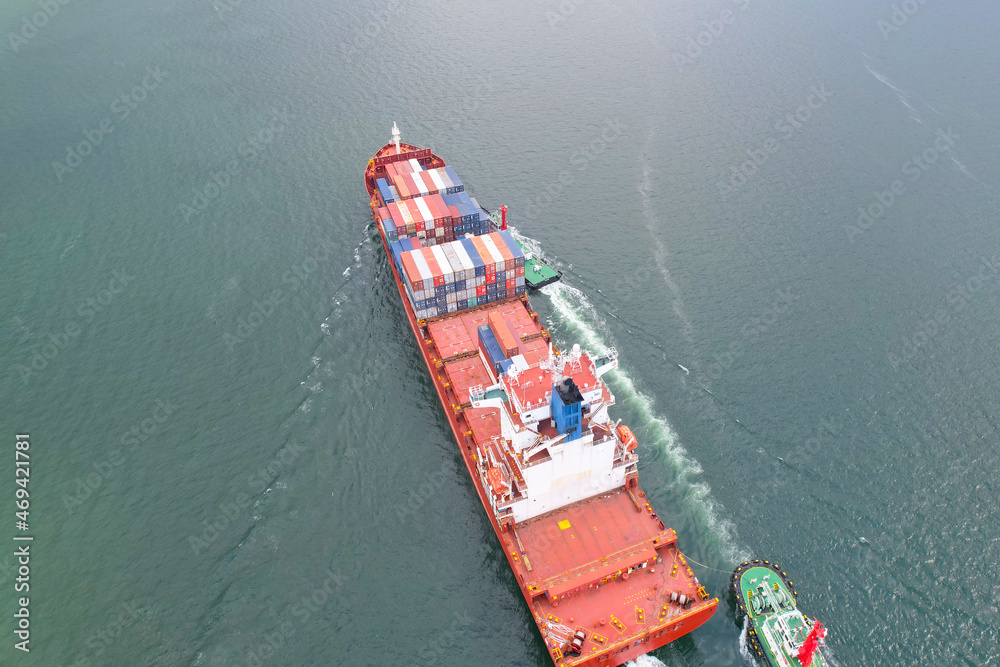 international cargo ship Container transport business international trade import export commerce logistics international trade concept and international transport using seafaring