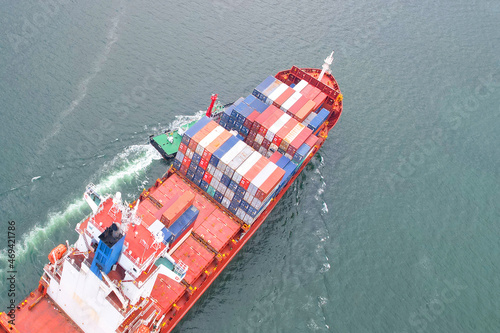 international cargo ship Container transport business international trade import export commerce logistics international trade concept and international transport using seafaring