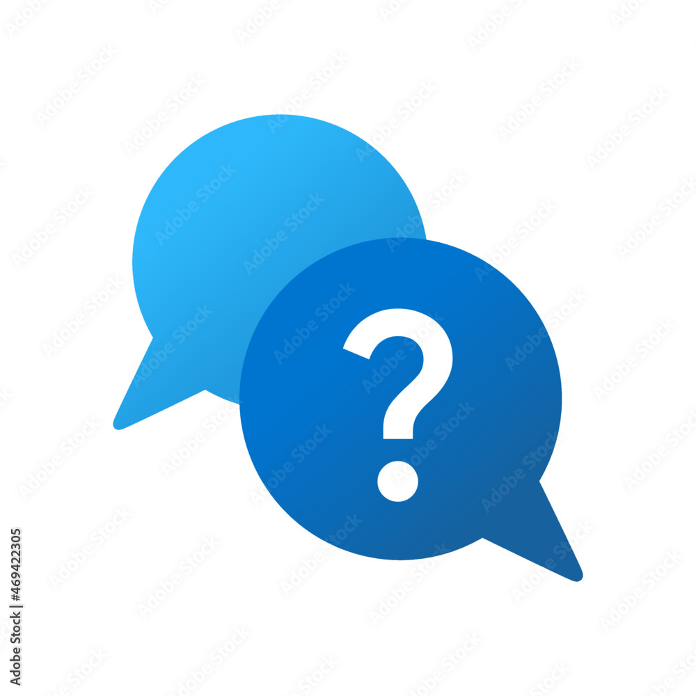 Help icon. Support center. Q and A sign. Questions ask conversation app ...