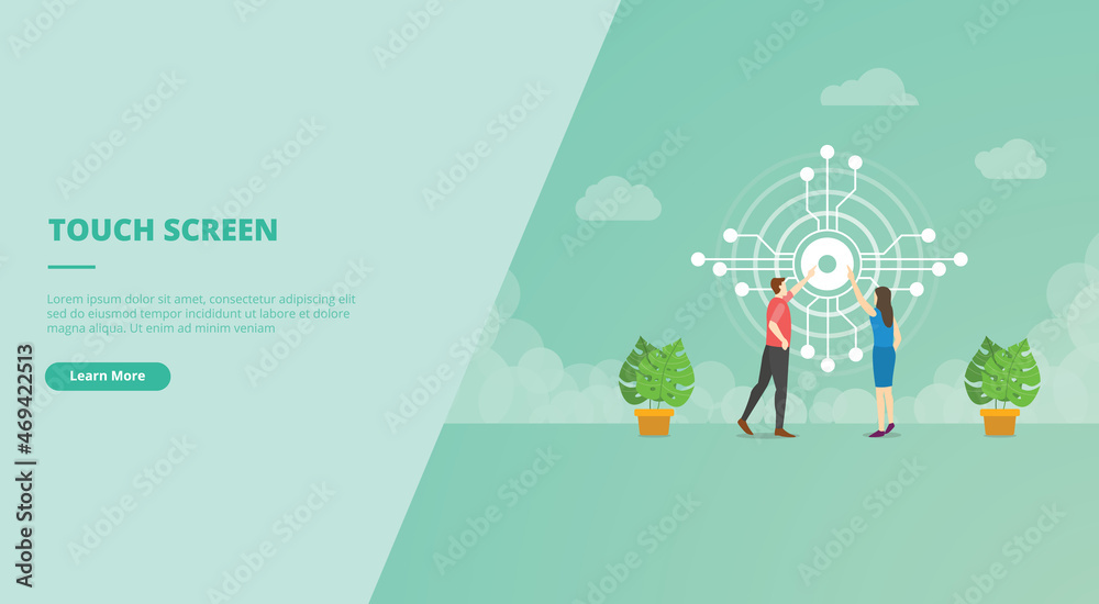 touch screen technology concept for website landing homepage template banner or slide presentation touch screen technology concept for website landing homepage template banner or slide presentation