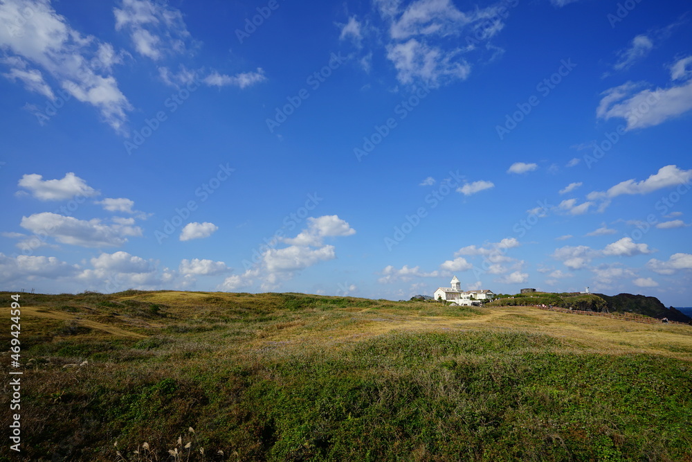 a beautiful seaside landscape with charming clouds