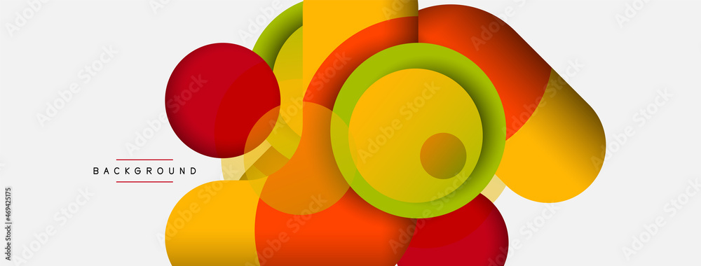 Circle and round shapes abstract background. Vector illustration for wallpaper banner background or landing page Circle and round shapes abstract background. Vector illustration for wallpaper banner background or landing page