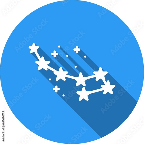 Constellation Glyph Circle Vector Icon Design