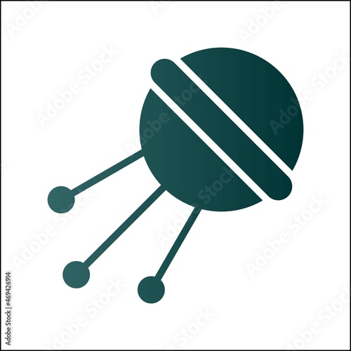 Sputnik Glyph Gradient Vector Icon Design