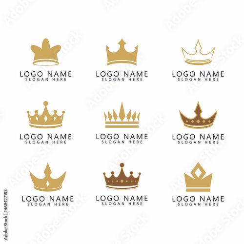 Crown Logo Template vector icon illustration design
