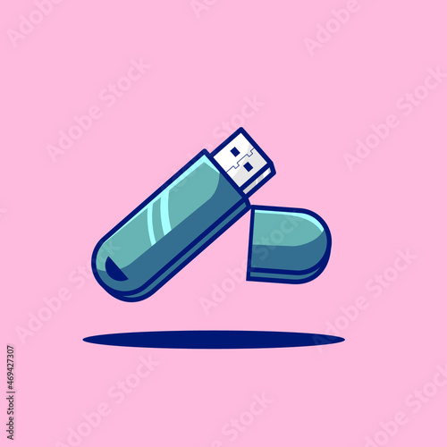 USB drive in vector graphic