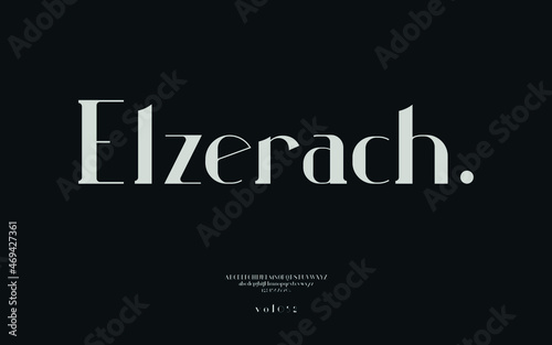 Elegant minimalist luxury alphabet vintage wedding typography fonts logo font premium vector Premium Vector