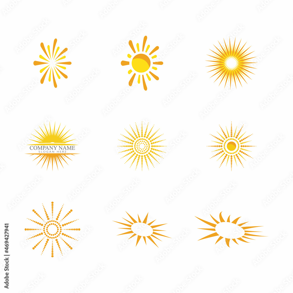 Sun Vector illustration Icon Logo Template design Sun Vector illustration Icon Logo Template design