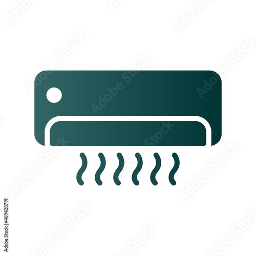 Air ConditionEr Glyph Gradient Vector Icon Design